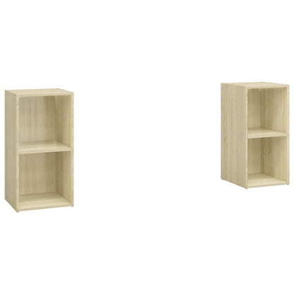 Mobili TV 2 pz Rovere Sonoma 72x35x36,5 cm in Legno Multistrato - homemem39
