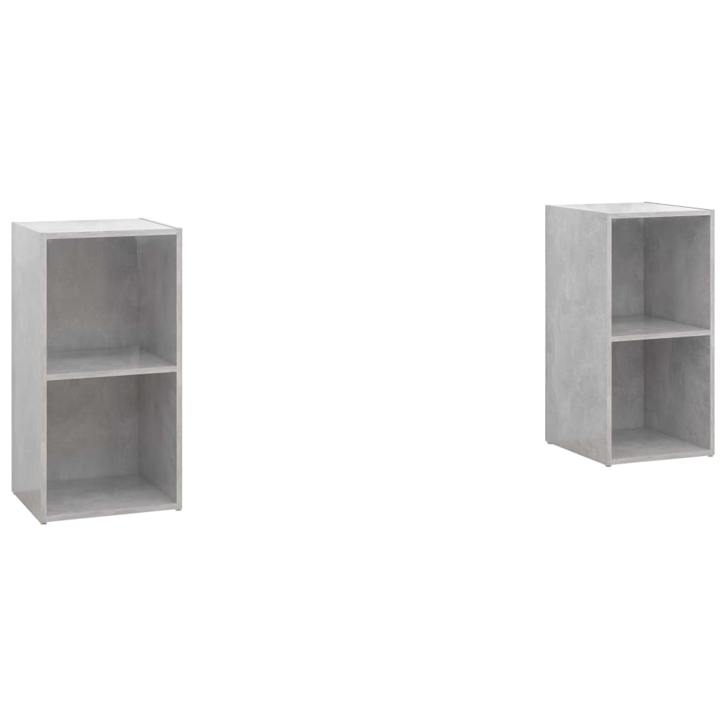 Mobili TV 2 pz Grigio Cemento 72x35x36,5cm in Legno Multistrato - homemem39
