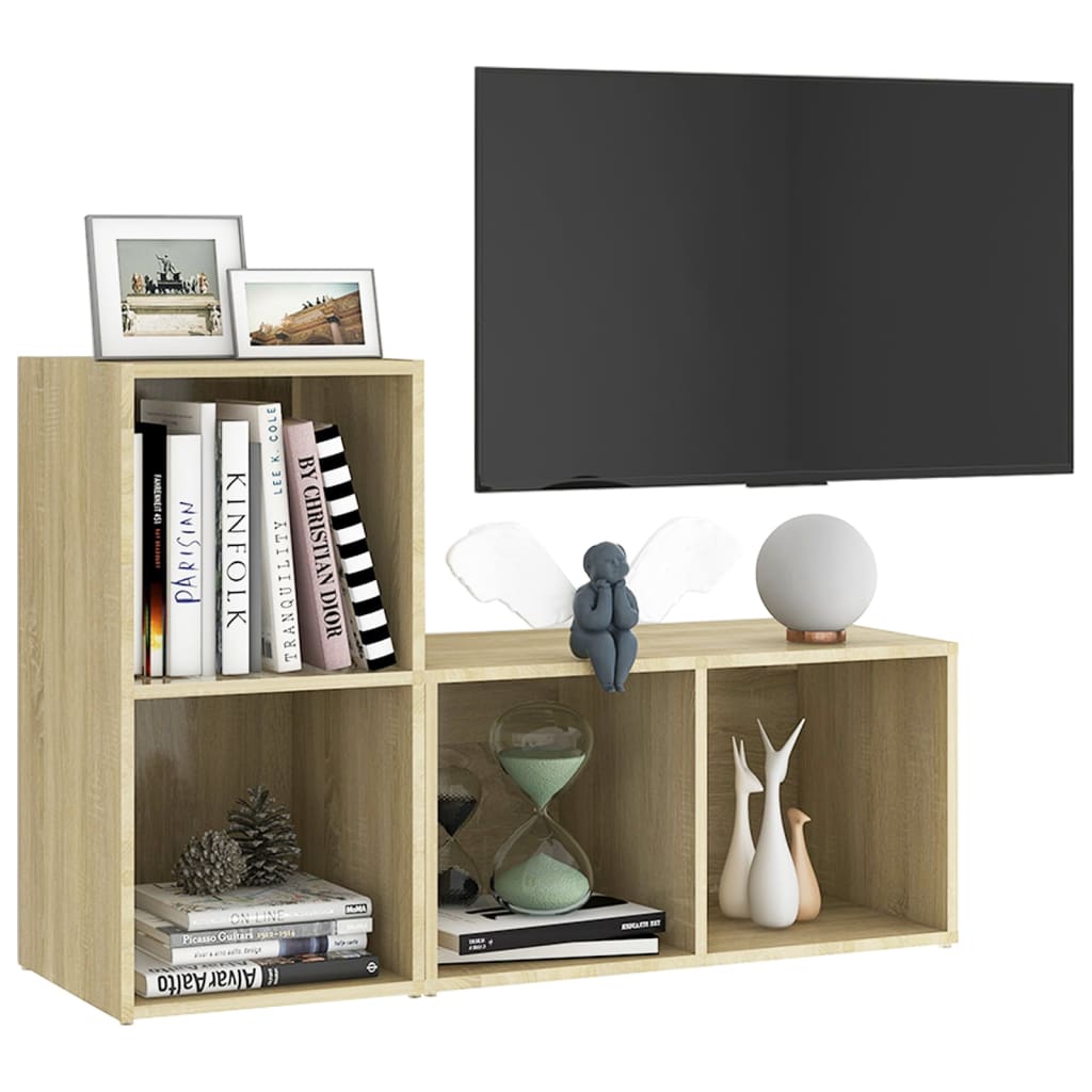 Mobili TV 2 pz Rovere Sonoma 72x35x36,5 cm in Legno Multistrato - homemem39