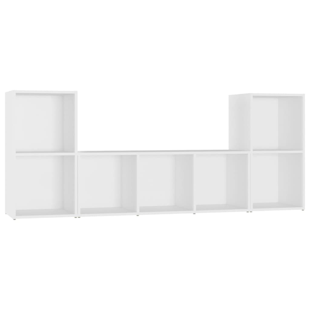 Set Mobili Porta TV 3 pz Bianco in Legno Multistrato - homemem39