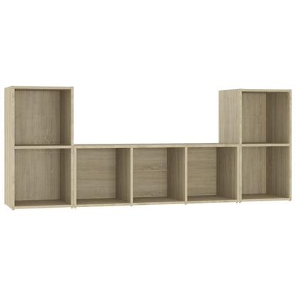 Set Mobile TV 3 pz Rovere Sonoma in Legno Multistrato - homemem39