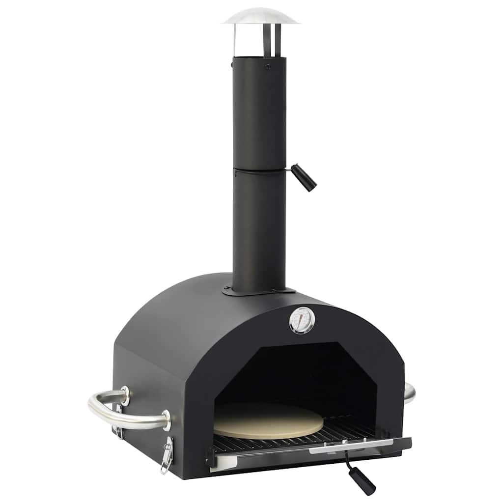 Forno per Pizza e Barbecue 3-in-1 Nero | homemem39
