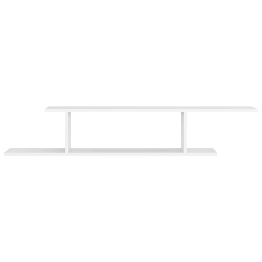 Scaffale TV Parete Rovere Bianco 125x18x23 cm Legno Multistrato | homemem39