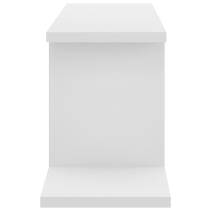 Scaffale TV Parete Rovere Bianco 125x18x23 cm Legno Multistrato | homemem39