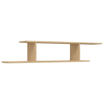 Scaffale TV Parete Rovere Sonoma 125x18x23 cm Legno Multistrato
