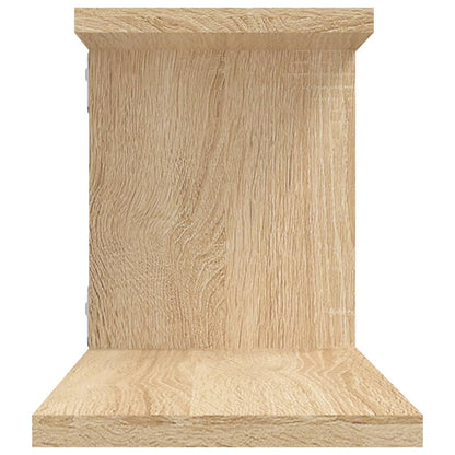 Scaffale TV Parete Rovere Sonoma 125x18x23 cm Legno Multistrato | homemem39