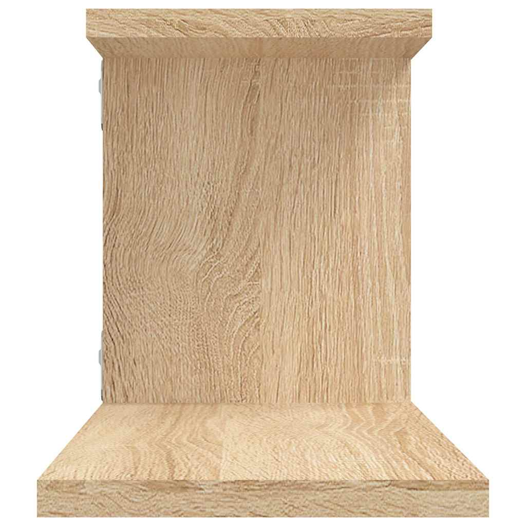 Scaffale TV Parete Rovere Sonoma 125x18x23 cm Legno Multistrato