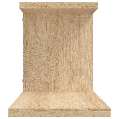 Scaffale TV Parete Rovere Sonoma 125x18x23 cm Legno Multistrato