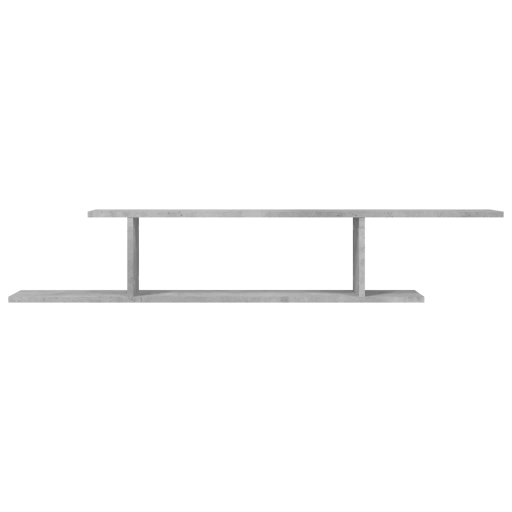 Scaffale TV Parete Grigio Cemento 125x18x23cm Legno Multistrato | homemem39