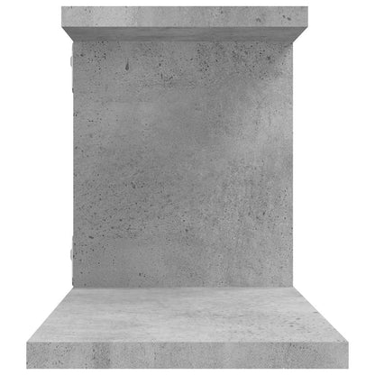Scaffale TV Parete Grigio Cemento 125x18x23cm Legno Multistrato