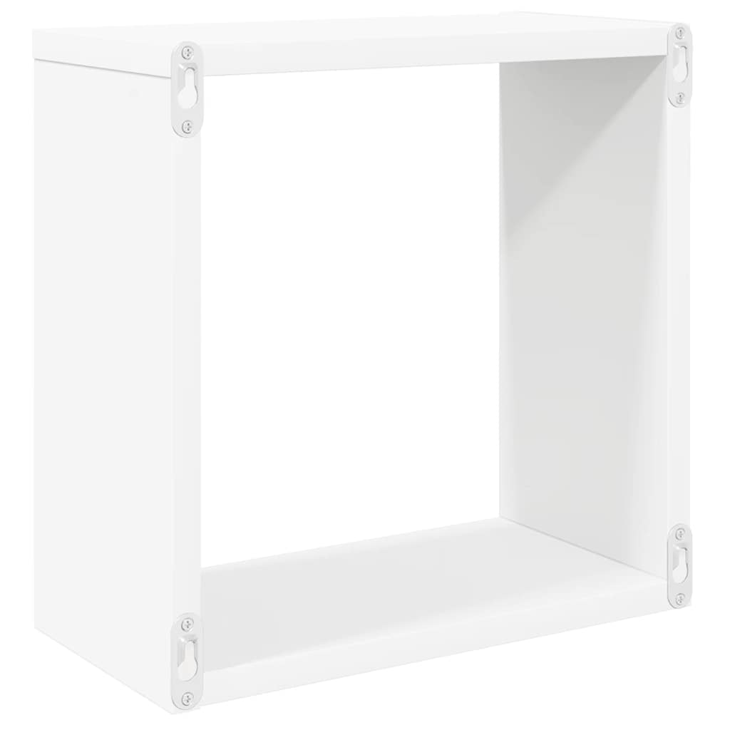Mensole Parete a Cubo 2 pz Bianche 30x15x30cm | homemem39