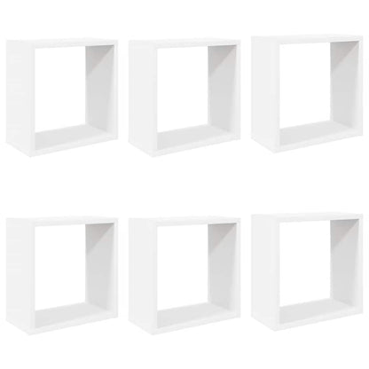Mensole Parete a Cubo 6 pz Bianche 30x15x30 cm | homemem39