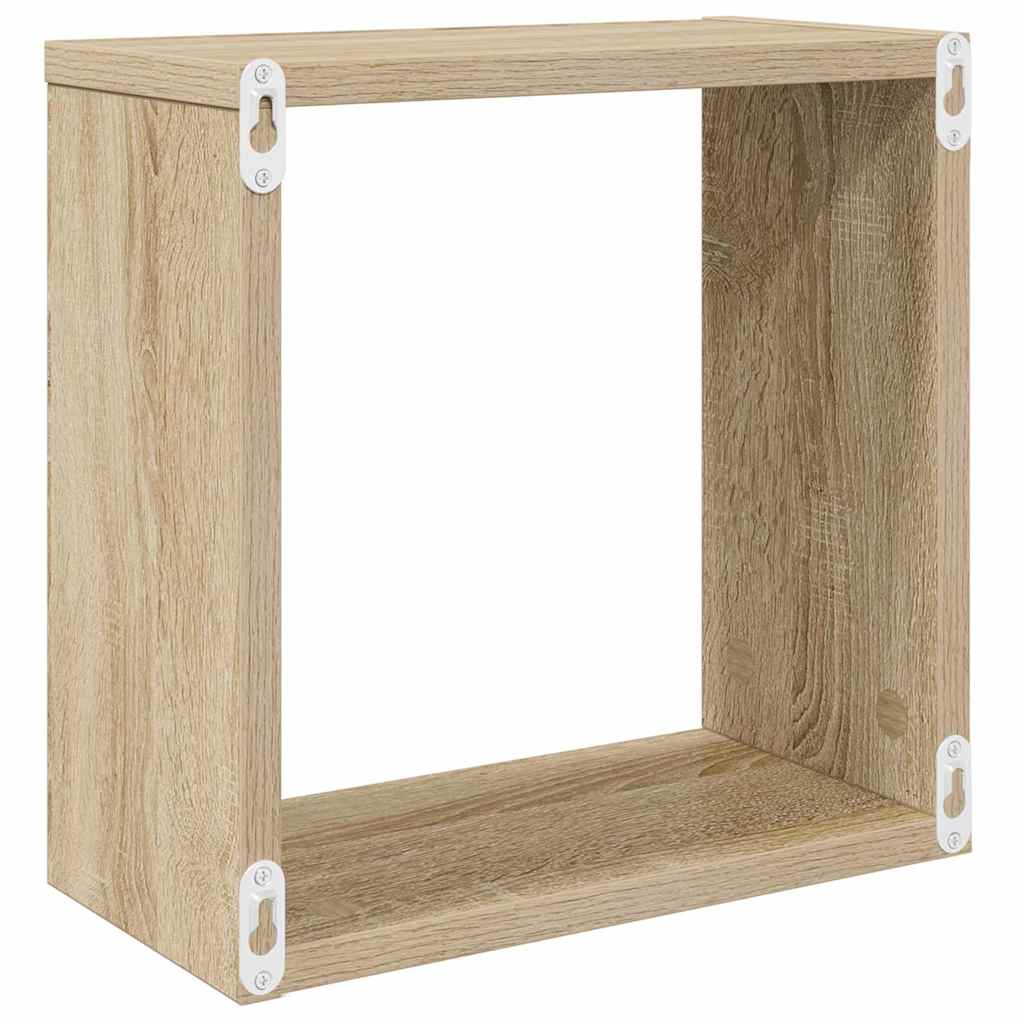 Mensole a Cubo 4 pz Rovere Sonoma 30x15x30 cm | homemem39