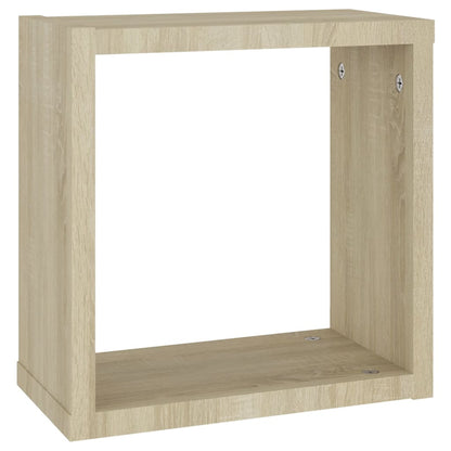 Mensole a Cubo 6 pz Rovere Sonoma 30x15x30 cm