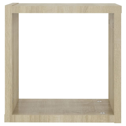 Mensole a Cubo 6 pz Rovere Sonoma 30x15x30 cm