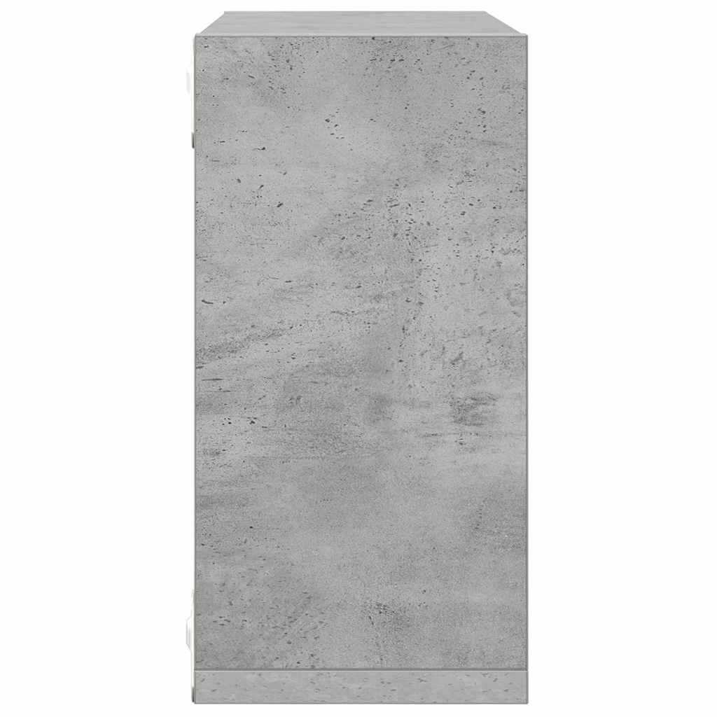 Mensole Parete a Cubo 6 pz Grigio Cemento 30x15x30 cm