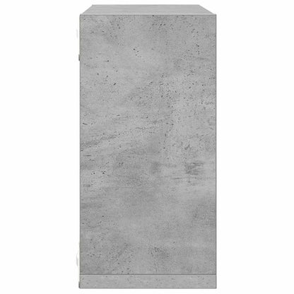 Mensole Parete a Cubo 6 pz Grigio Cemento 30x15x30 cm