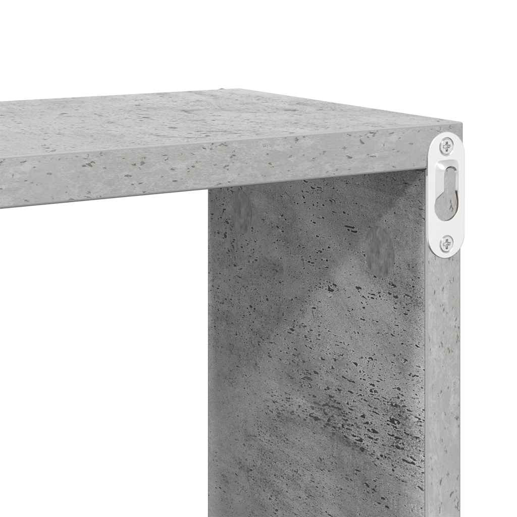 Mensole Parete a Cubo 6 pz Grigio Cemento 30x15x30 cm