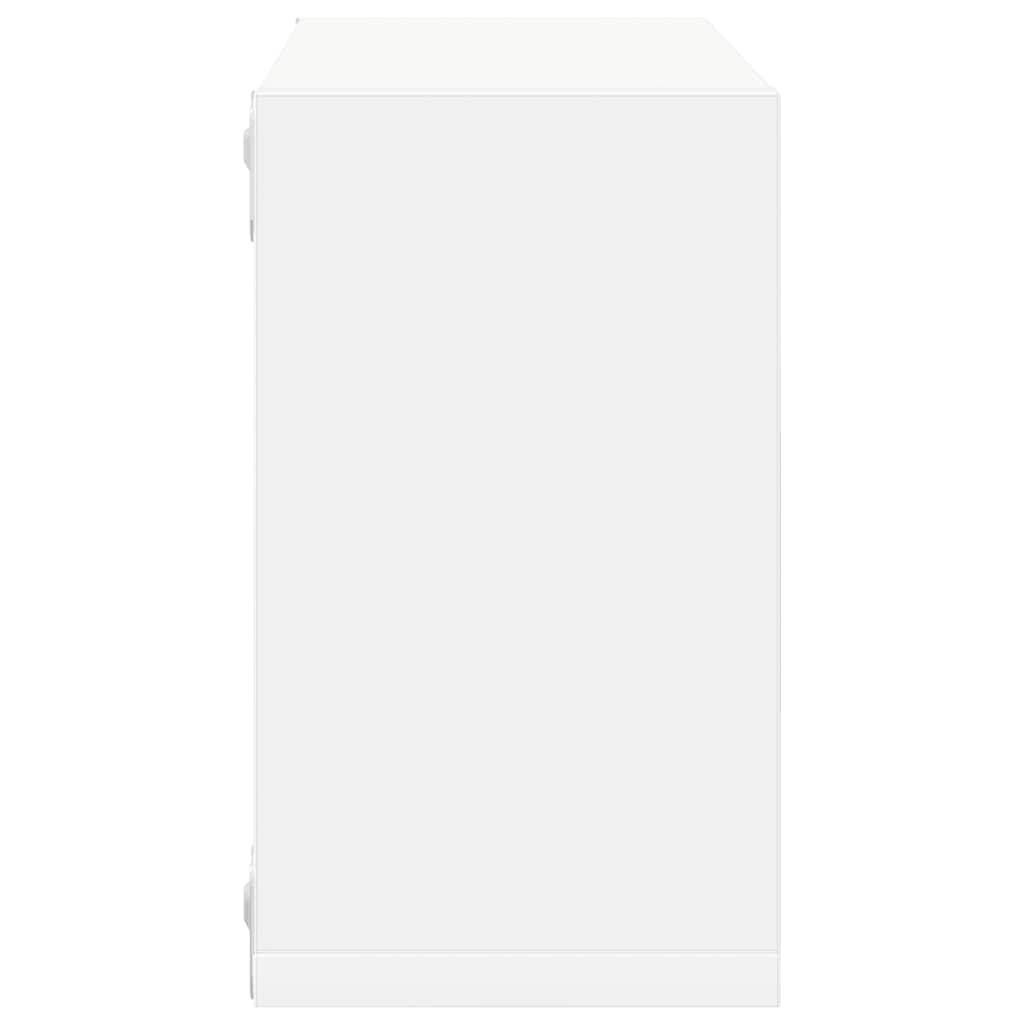 Mensole Parete a Cubo 2 pz Bianche 26x15x26 cm | homemem39