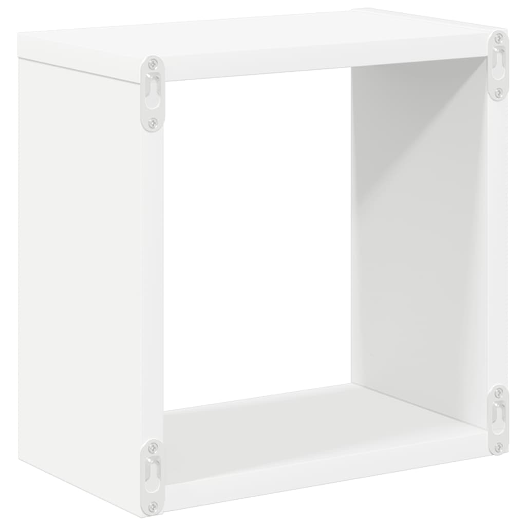 Mensole Parete a Cubo 2 pz Bianche 26x15x26 cm | homemem39
