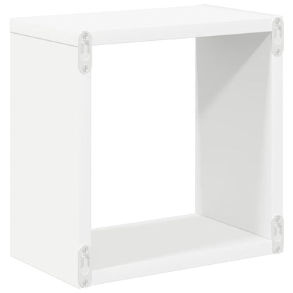 Mensole Parete a Cubo 4 pz Bianche 26x15x26 cm | homemem39