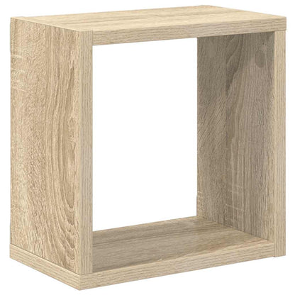 Mensole Parete a Cubo 2 pz Rovere Sonoma 26x15x26 cm | homemem39