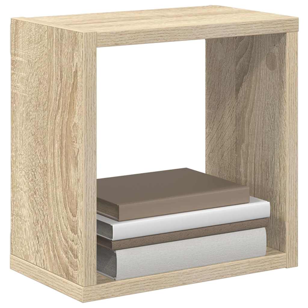Mensole a Cubo 4 pz Rovere Sonoma 26x15x26 cm