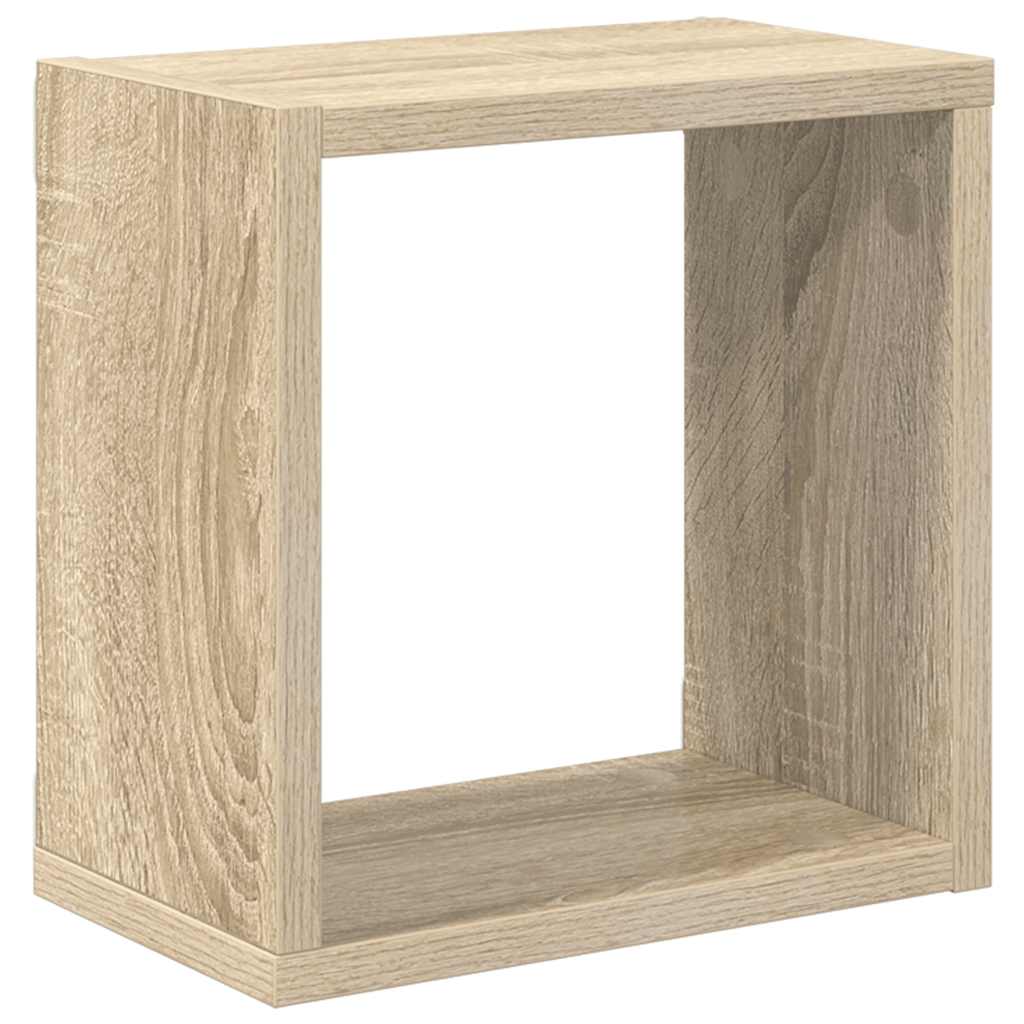 Mensole a Cubo 4 pz Rovere Sonoma 26x15x26 cm | homemem39