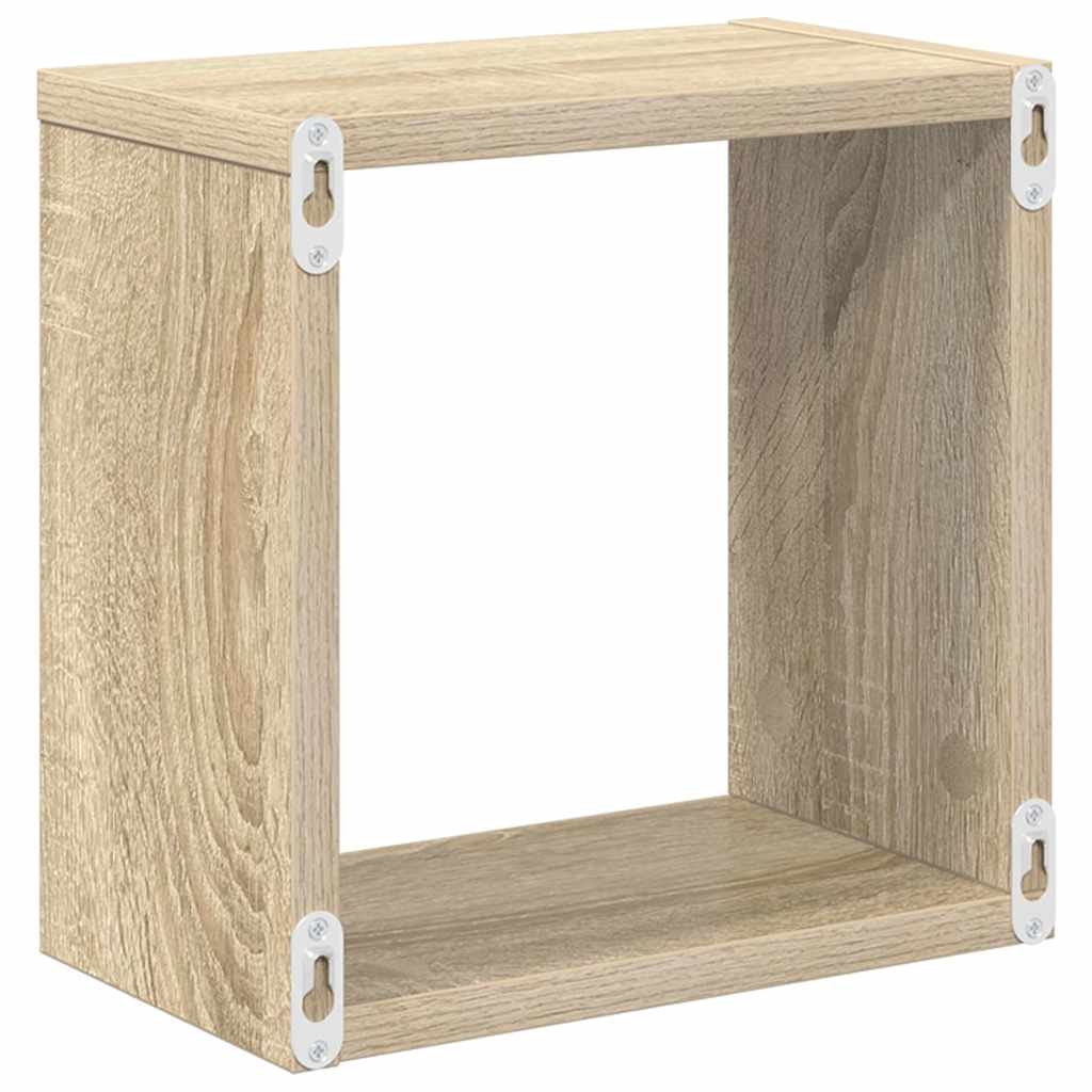 Mensole a Cubo 4 pz Rovere Sonoma 26x15x26 cm