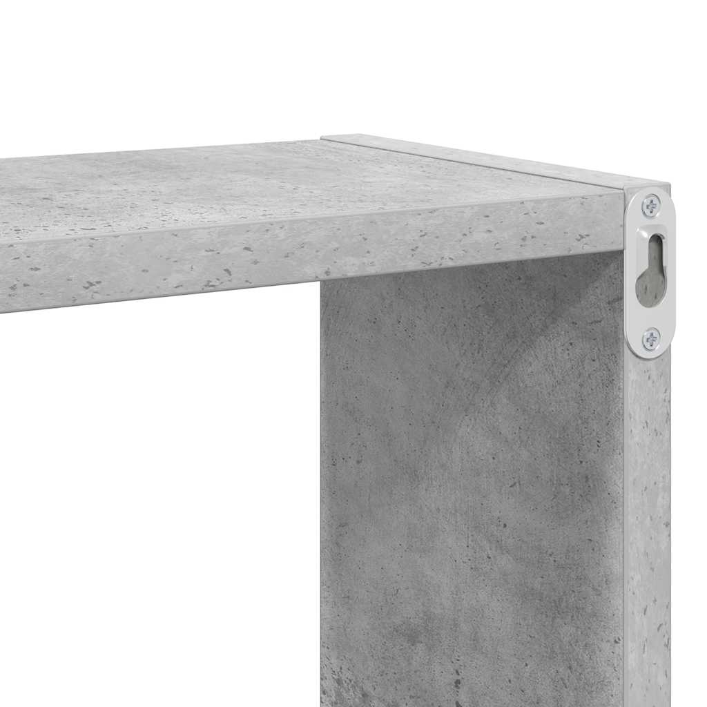 Mensole Parete a Cubo 4 pz Grigio Cemento 26x15x26 cm | homemem39
