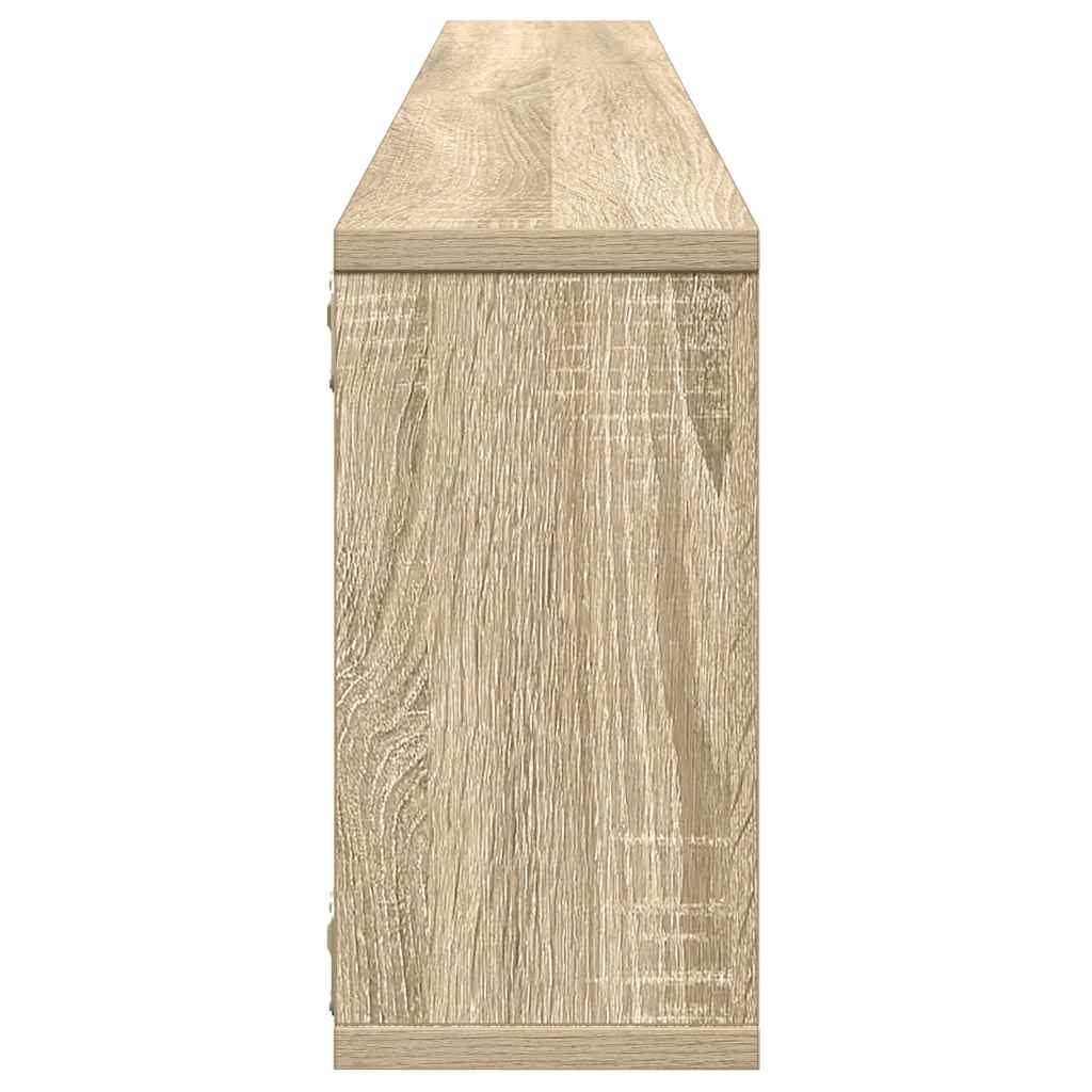 Mensole Parete a Cubo 2pz Rovere Sonoma 100x15x30cm Multistrato | homemem39