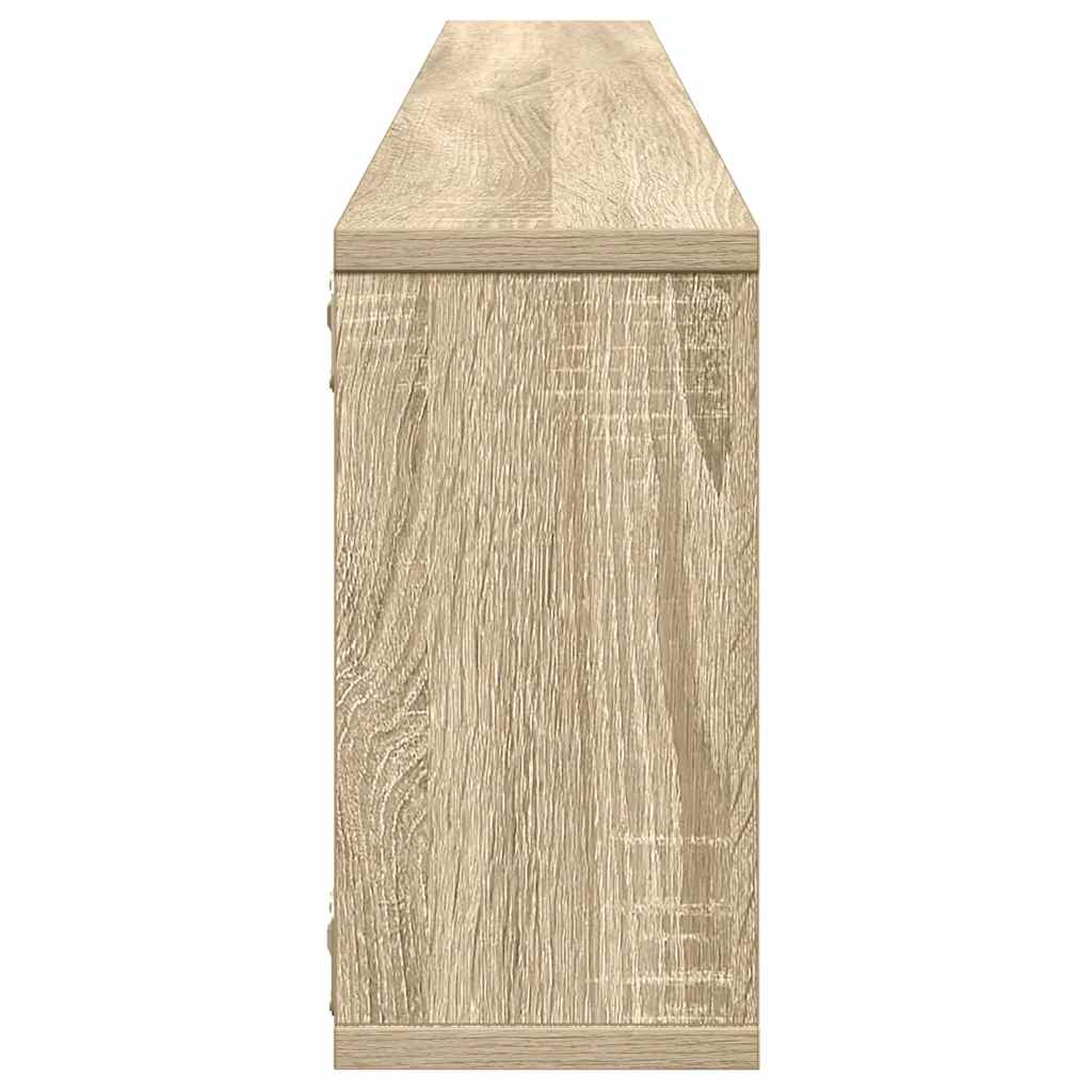 Mensole Parete a Cubo 4pz Rovere Sonoma 100x15x30cm Multistrato | homemem39