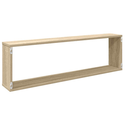 Mensole Parete a Cubo 4pz Rovere Sonoma 100x15x30cm Multistrato | homemem39
