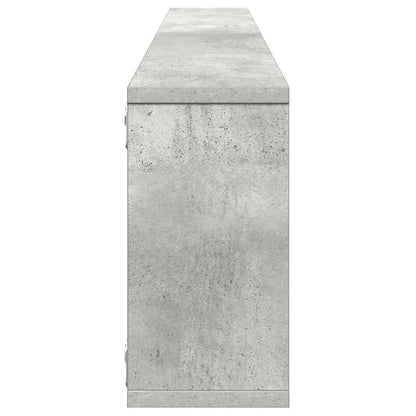 Mensole Parete Cubo 4pz Grigio Cemento 100x15x30 cm Multistrato | homemem39