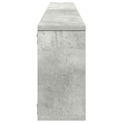 Mensole Parete Cubo 4pz Grigio Cemento 100x15x30 cm