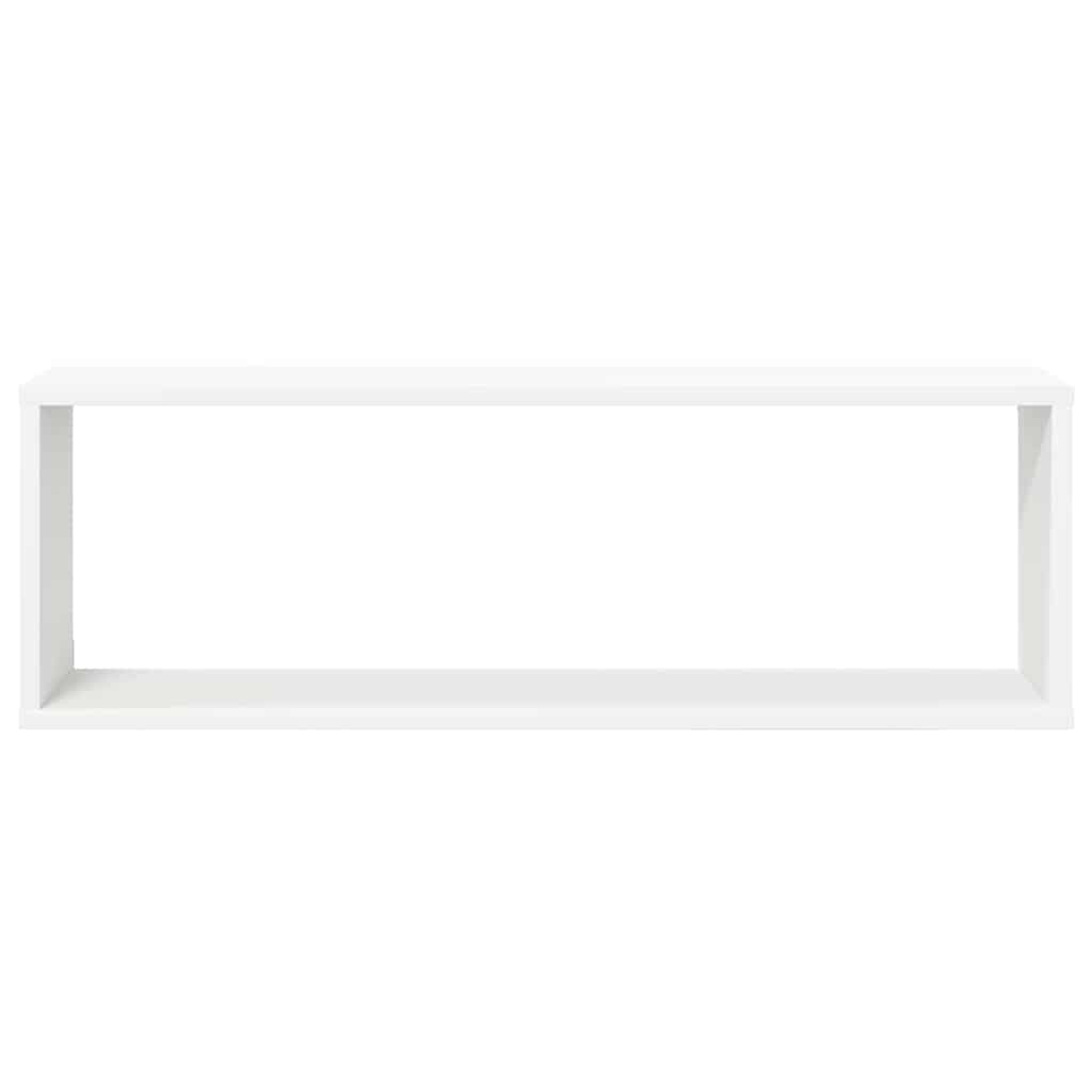 Mensole Parete a Cubo 2pz Bianco 80x15x26,5cm Legno Multistrato | homemem39