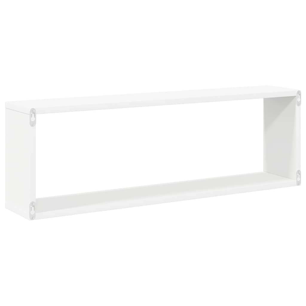 Mensole Parete a Cubo 2pz Bianco 80x15x26,5cm Legno Multistrato | homemem39
