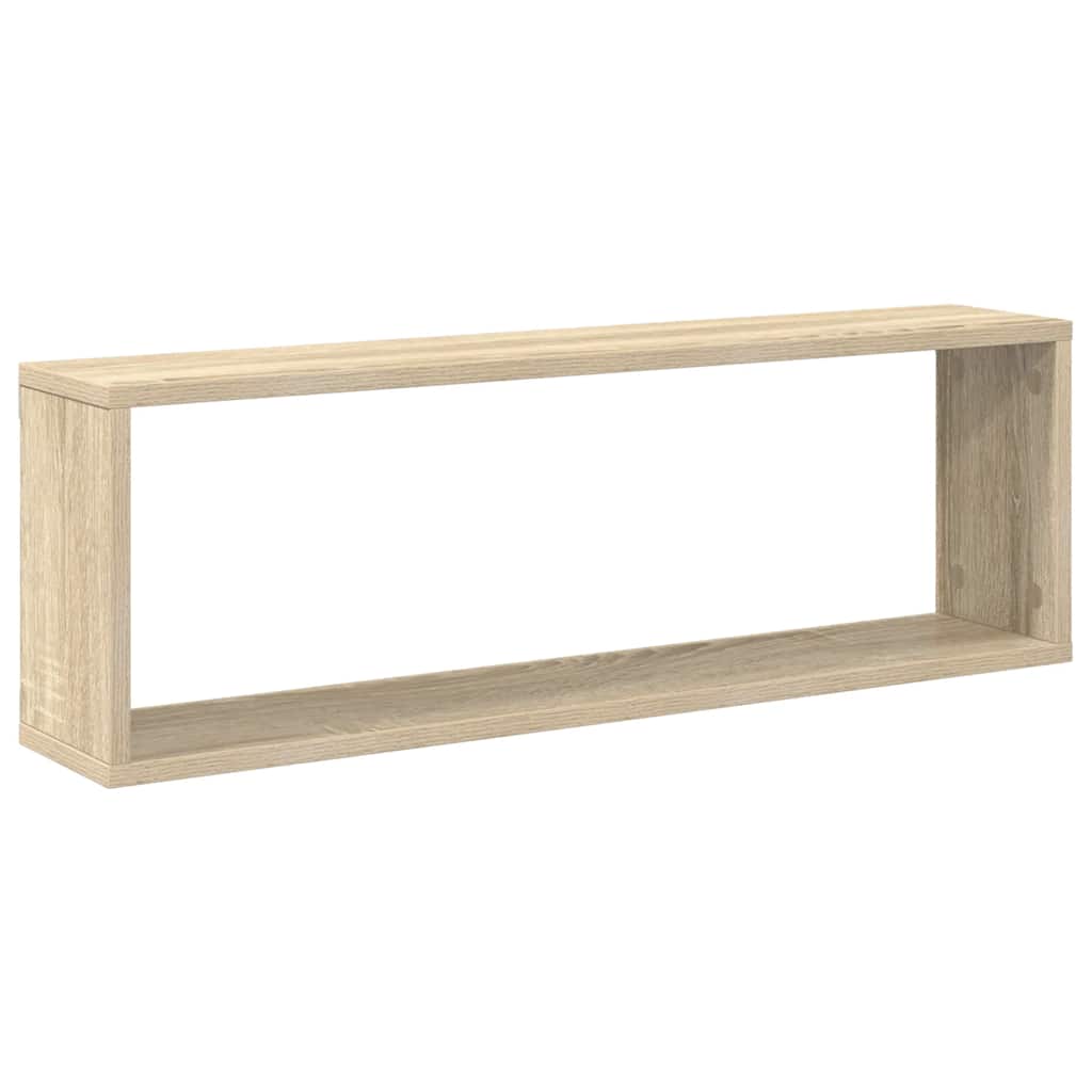 Mensole Parete Cubo 4pz Rovere Sonoma 80x15x26,5cm Multistrato | homemem39