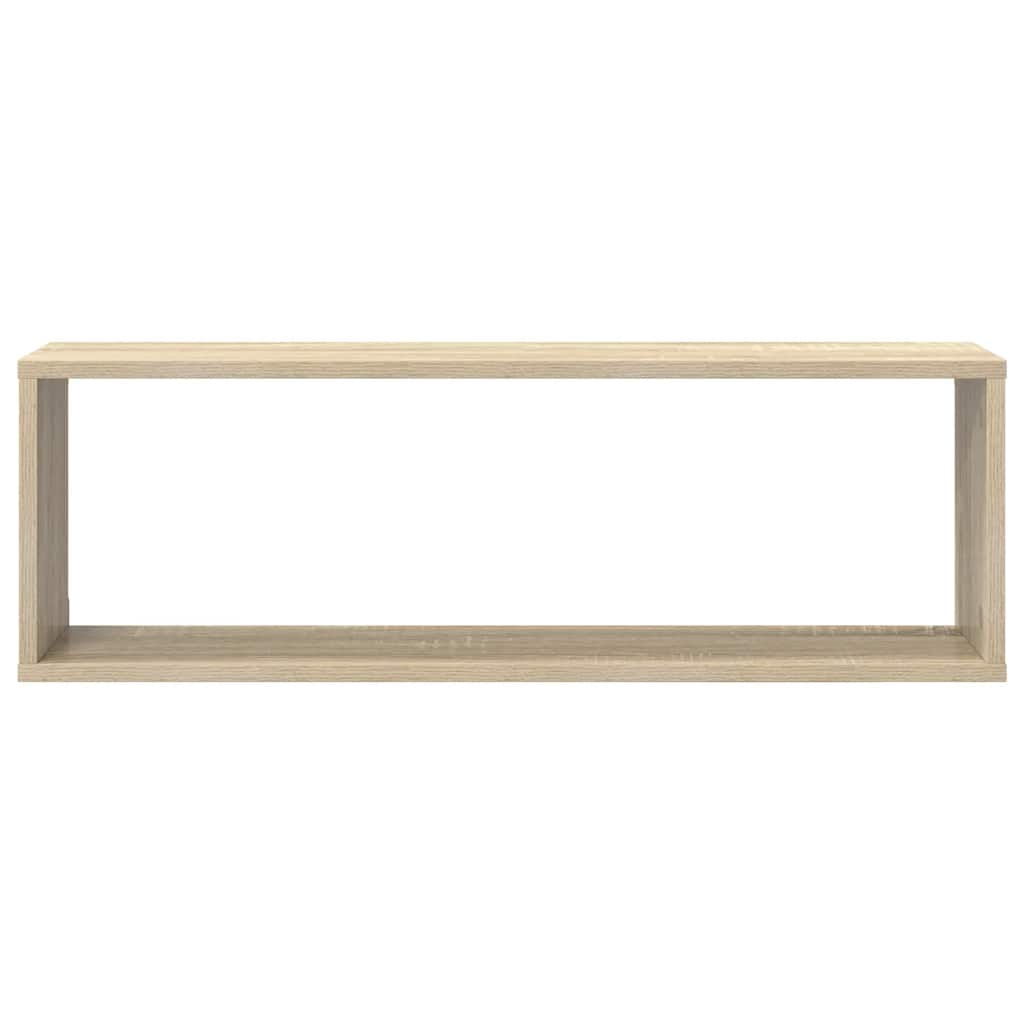 Mensole Parete Cubo 4pz Rovere Sonoma 80x15x26,5cm Multistrato | homemem39