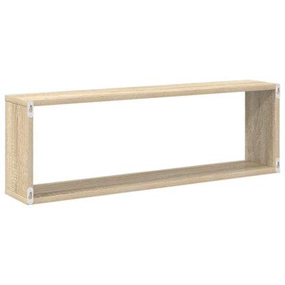 Mensole Parete Cubo 4pz Rovere Sonoma 80x15x26,5cm Multistrato | homemem39