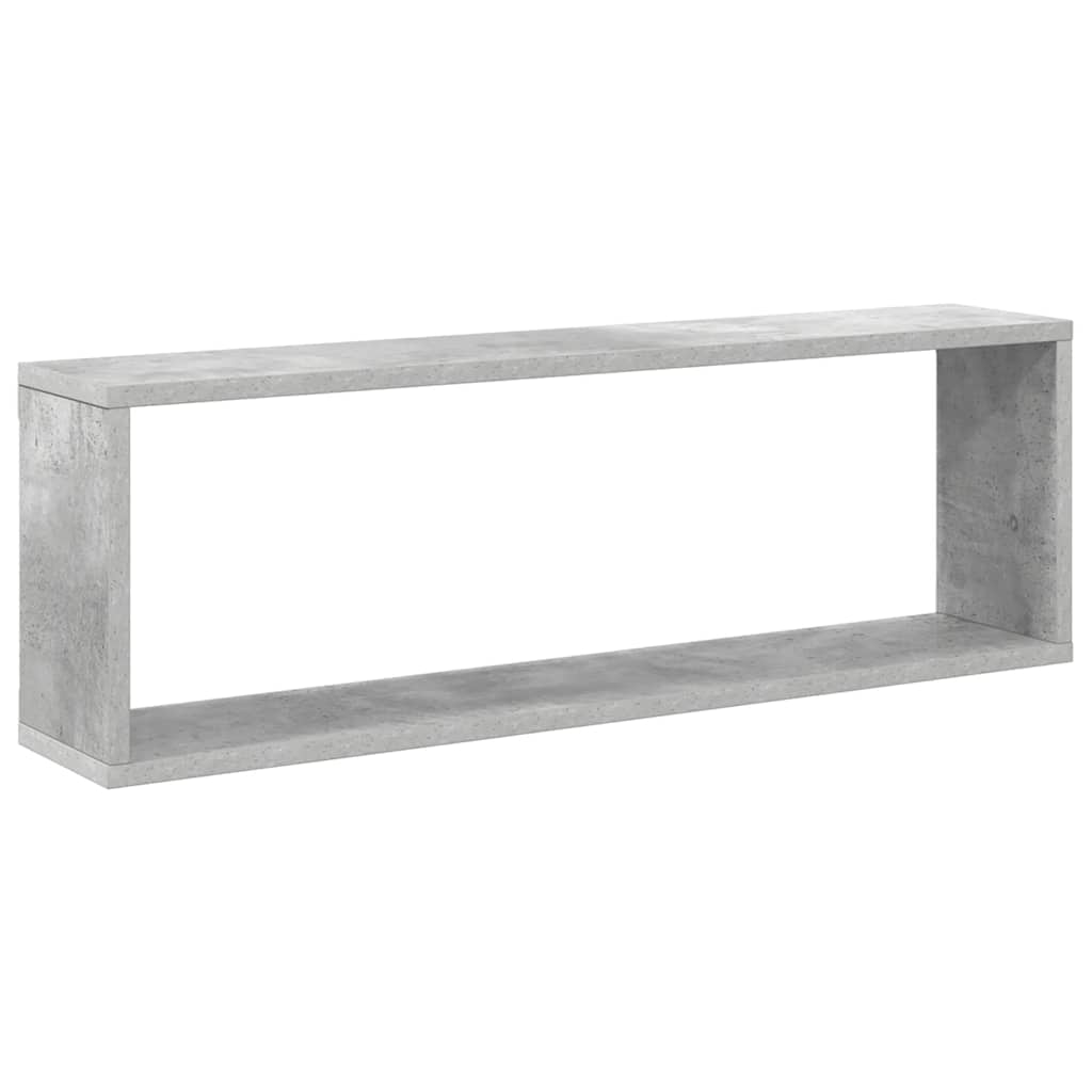 Mensole Parete Cubo 2pz Grigio Cemento 80x15x26,5cm Multistrato