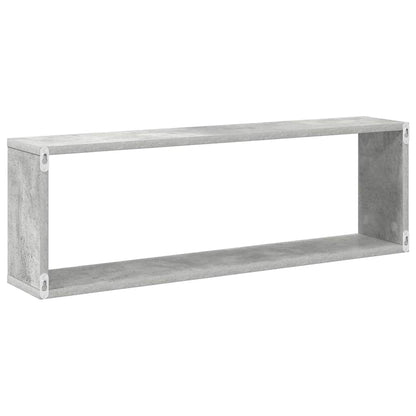 Mensole Parete Cubo 2pz Grigio Cemento 80x15x26,5cm Multistrato
