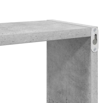 Mensole Parete Cubo 2pz Grigio Cemento 80x15x26,5cm Multistrato