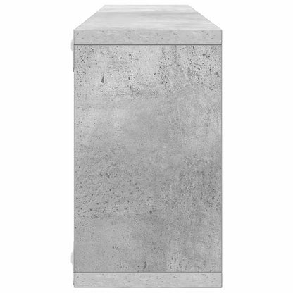 Mensole Parete Cubo 4pz Grigio Cemento 80x15x26,5cm Multistrato