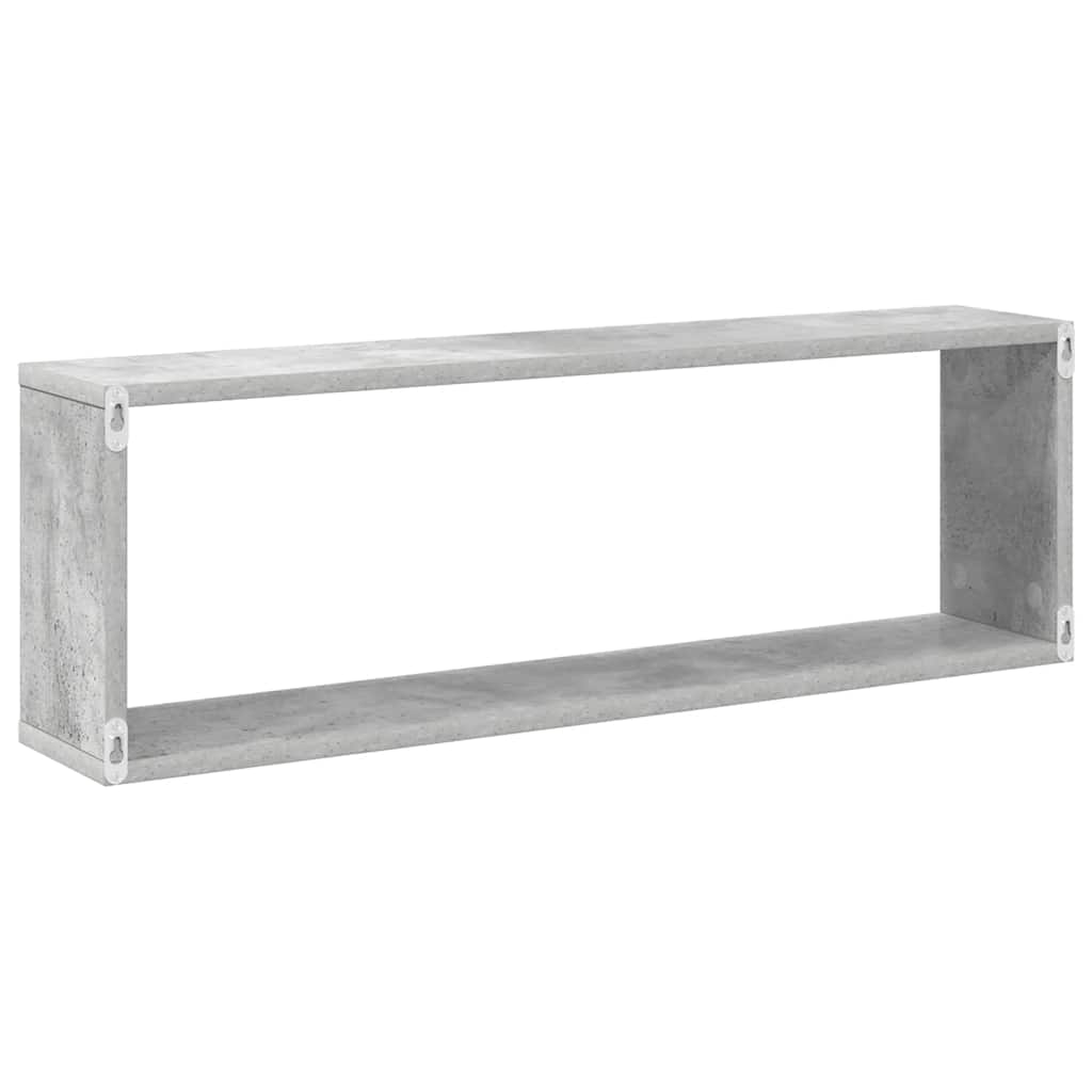 Mensole Parete Cubo 4pz Grigio Cemento 80x15x26,5cm Multistrato | homemem39
