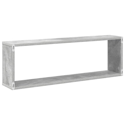 Mensole Parete Cubo 4pz Grigio Cemento 80x15x26,5cm Multistrato