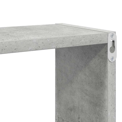 Mensole Parete Cubo 4pz Grigio Cemento 80x15x26,5cm Multistrato