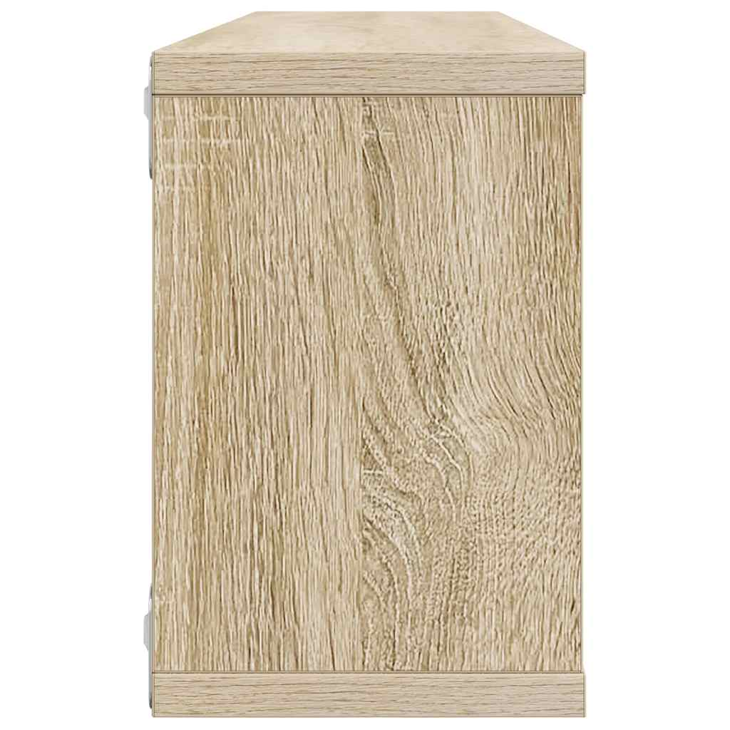 Mensole Parete a Cubo 2pz Rovere Sonoma 60x15x23 cm Multistrato | homemem39