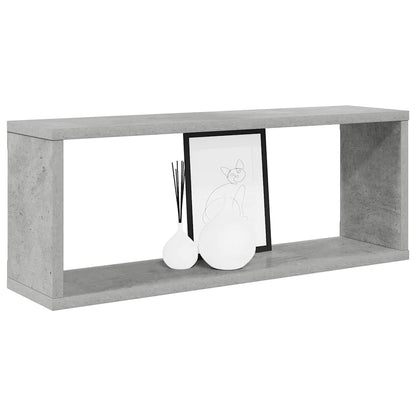 Mensole Parete a Cubo 2pz Grigio Cemento 60x15x23cm Multistrato
