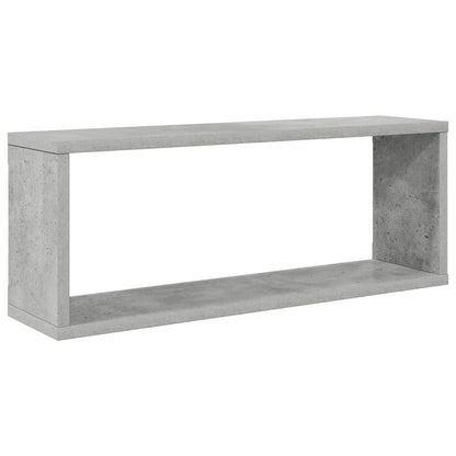 Mensole Parete a Cubo 2pz Grigio Cemento 60x15x23cm Multistrato